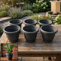 Plastic flower pot planter set 6pc