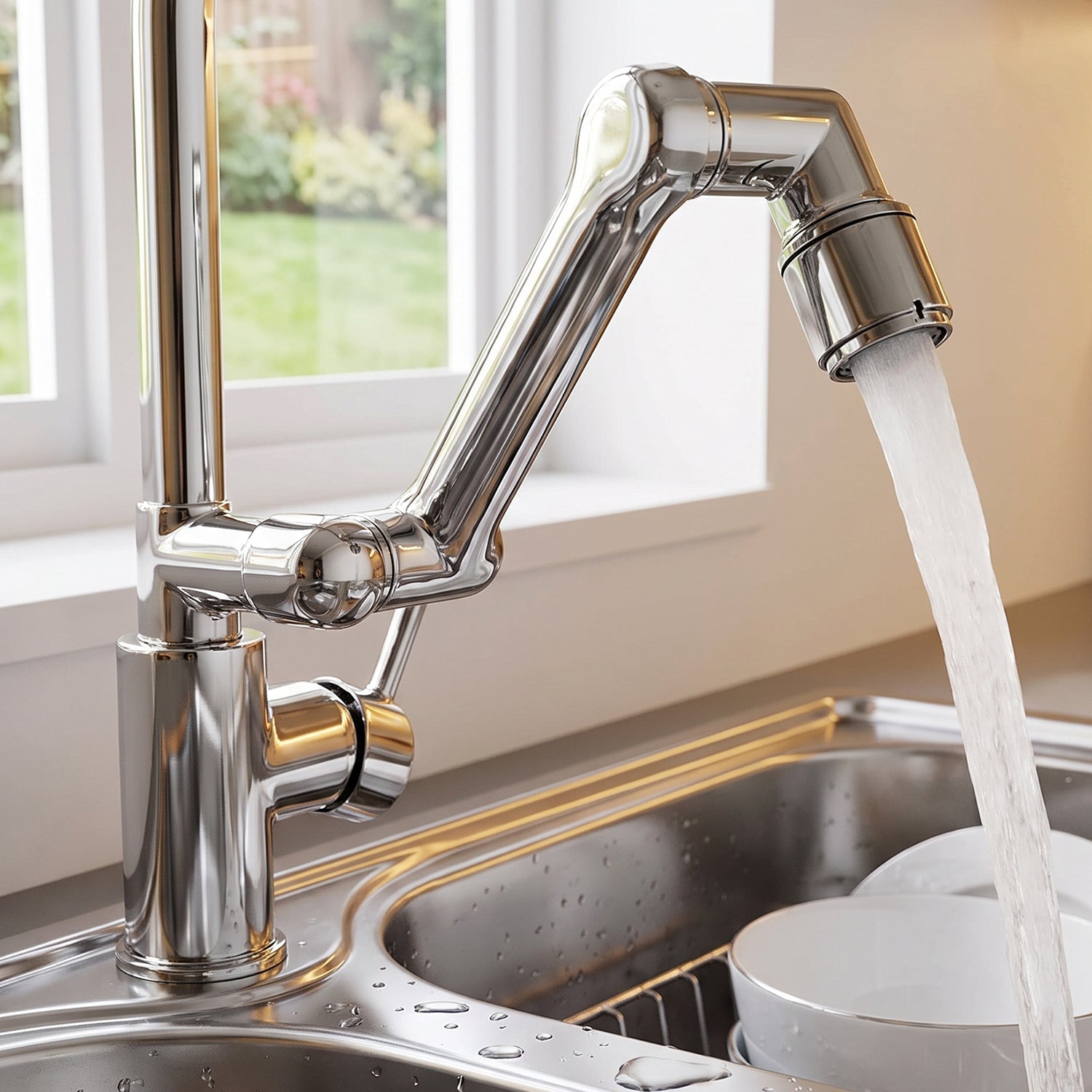 360 degree rotatable faucet extender for kitchen and bathroom taps