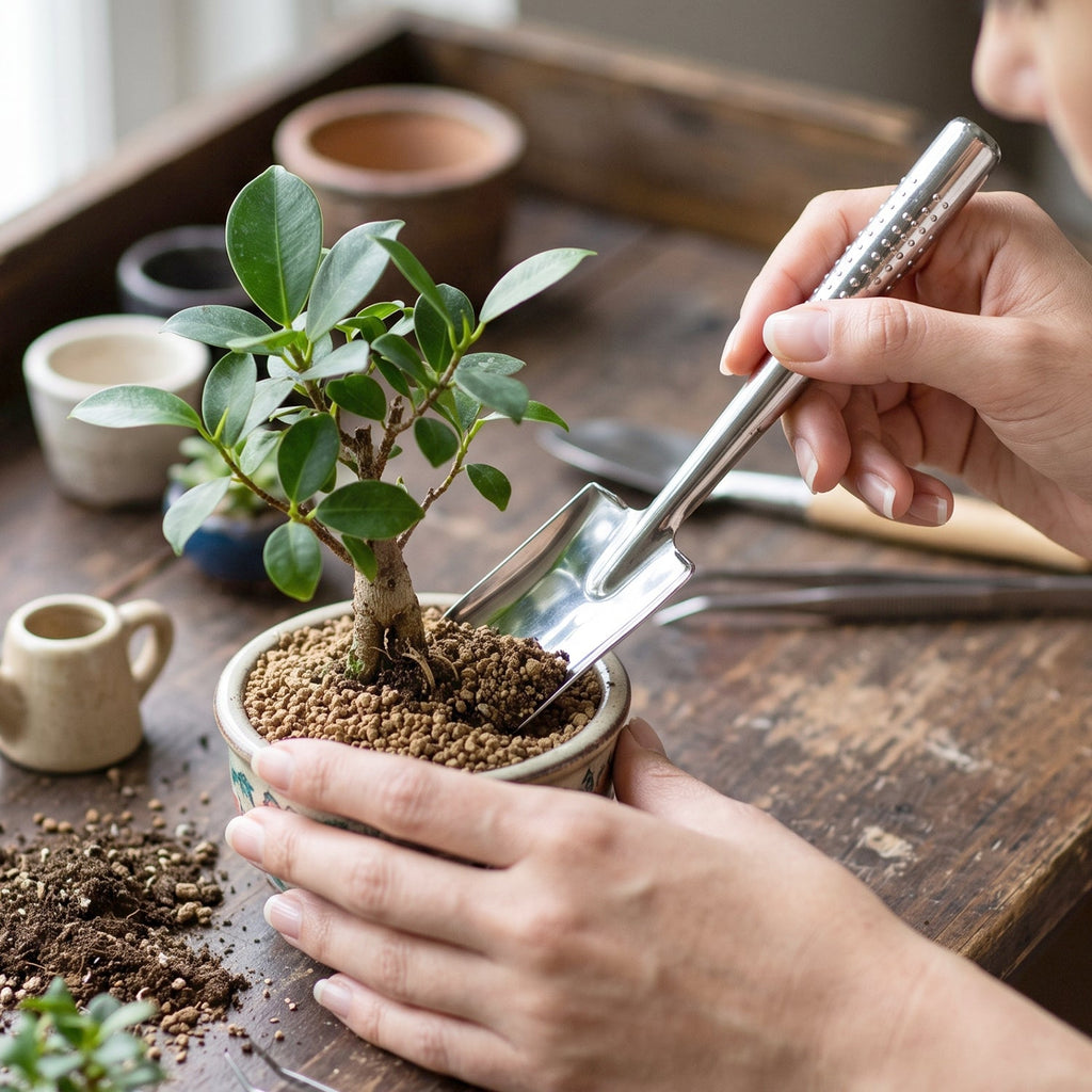 Stainless steel gardening kit for digging, raking and weeding