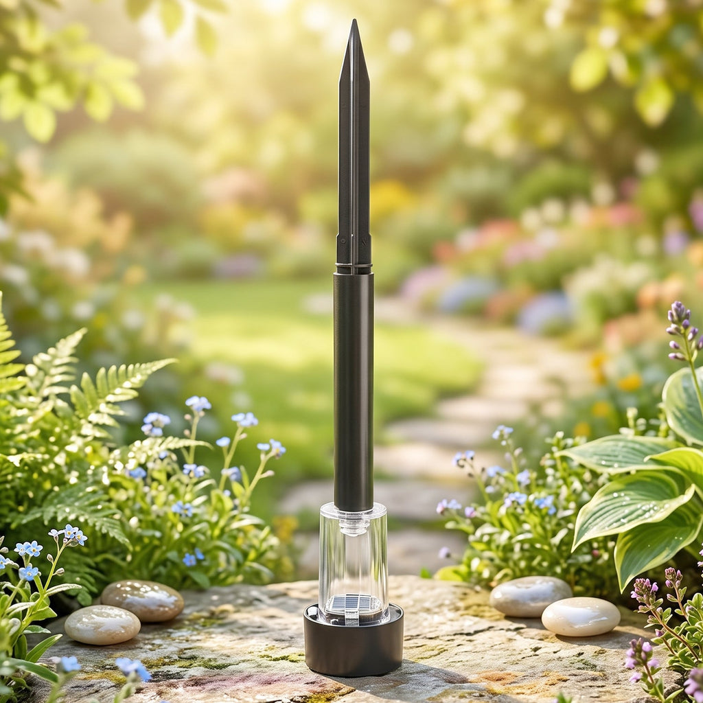 Solar stake lights installation