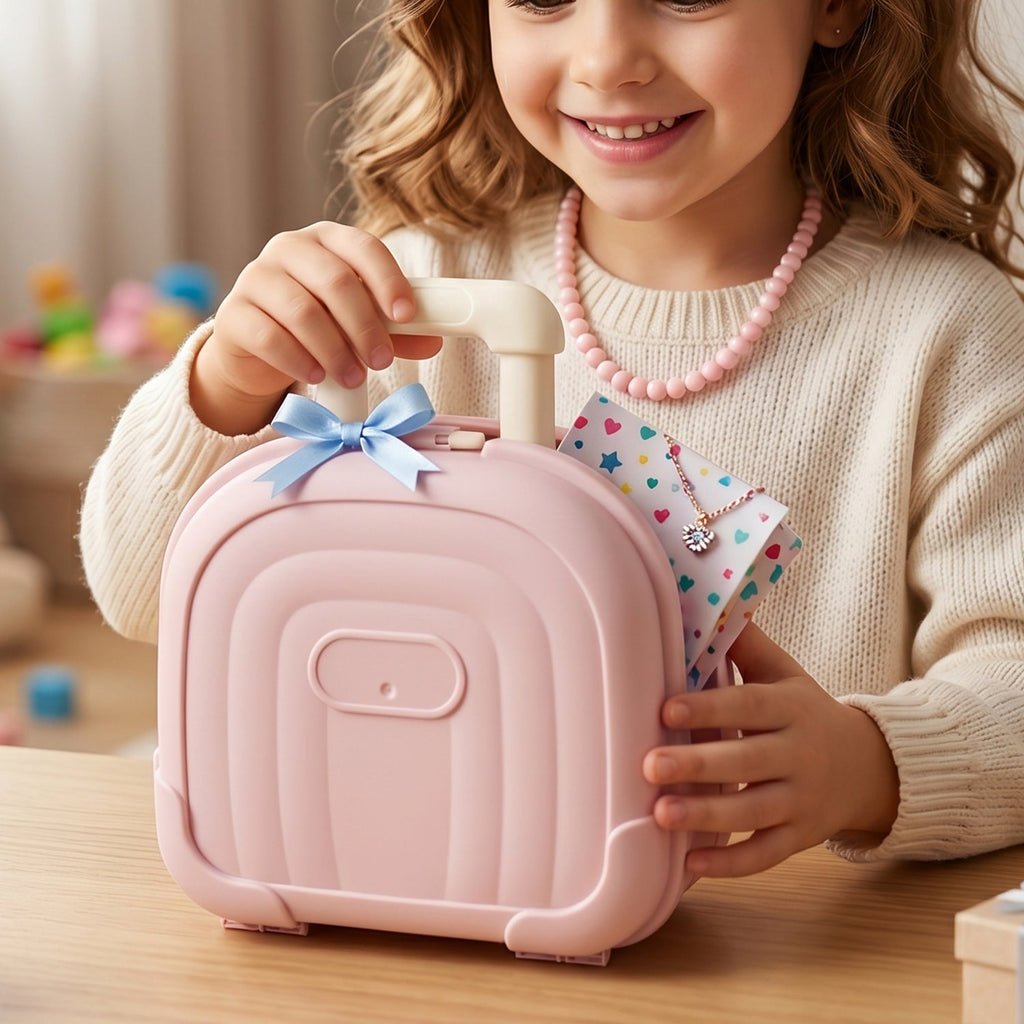 Suitcase box white bg home & kitchen