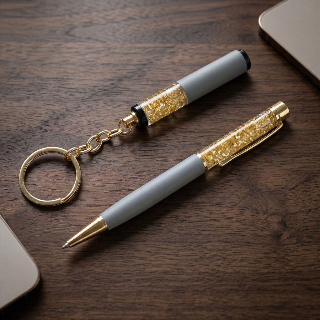 Luxury pen with decorative keychain—perfect corporate gift