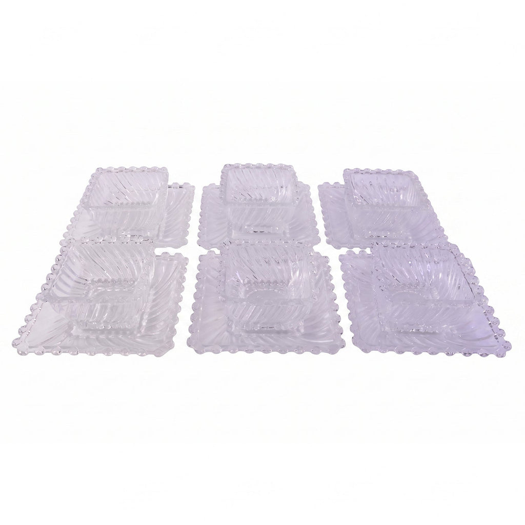 Glass bowl set ideal for serving snacks and desserts