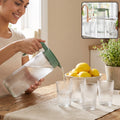 Glass water jug with lid