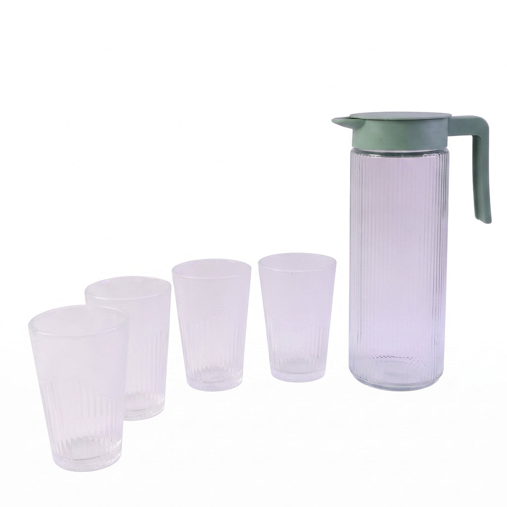 Ribbed pitcher design close view