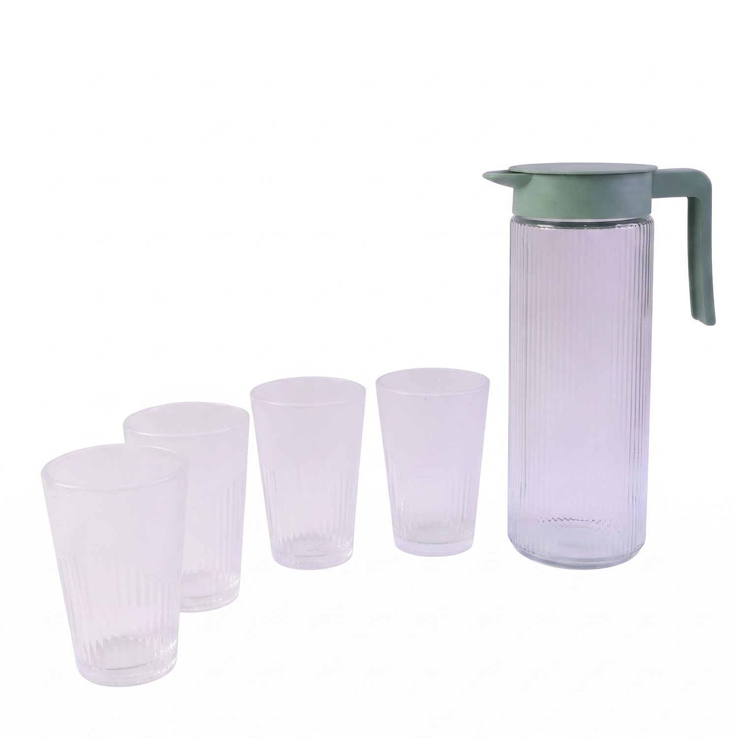 Ribbed pitcher design close view