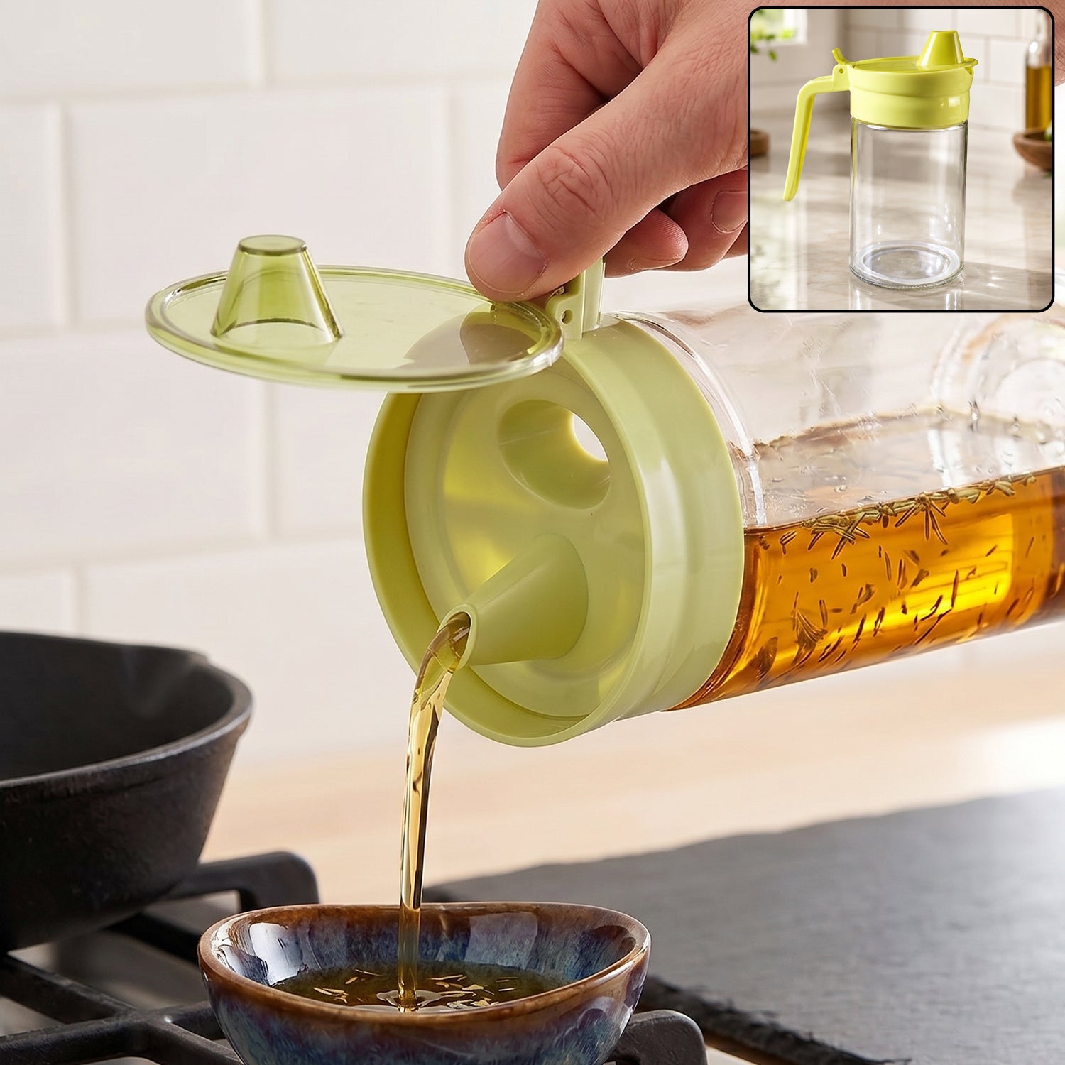 400ml glass oil dispenser bottle