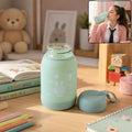 Glass water bottle 380ml lid