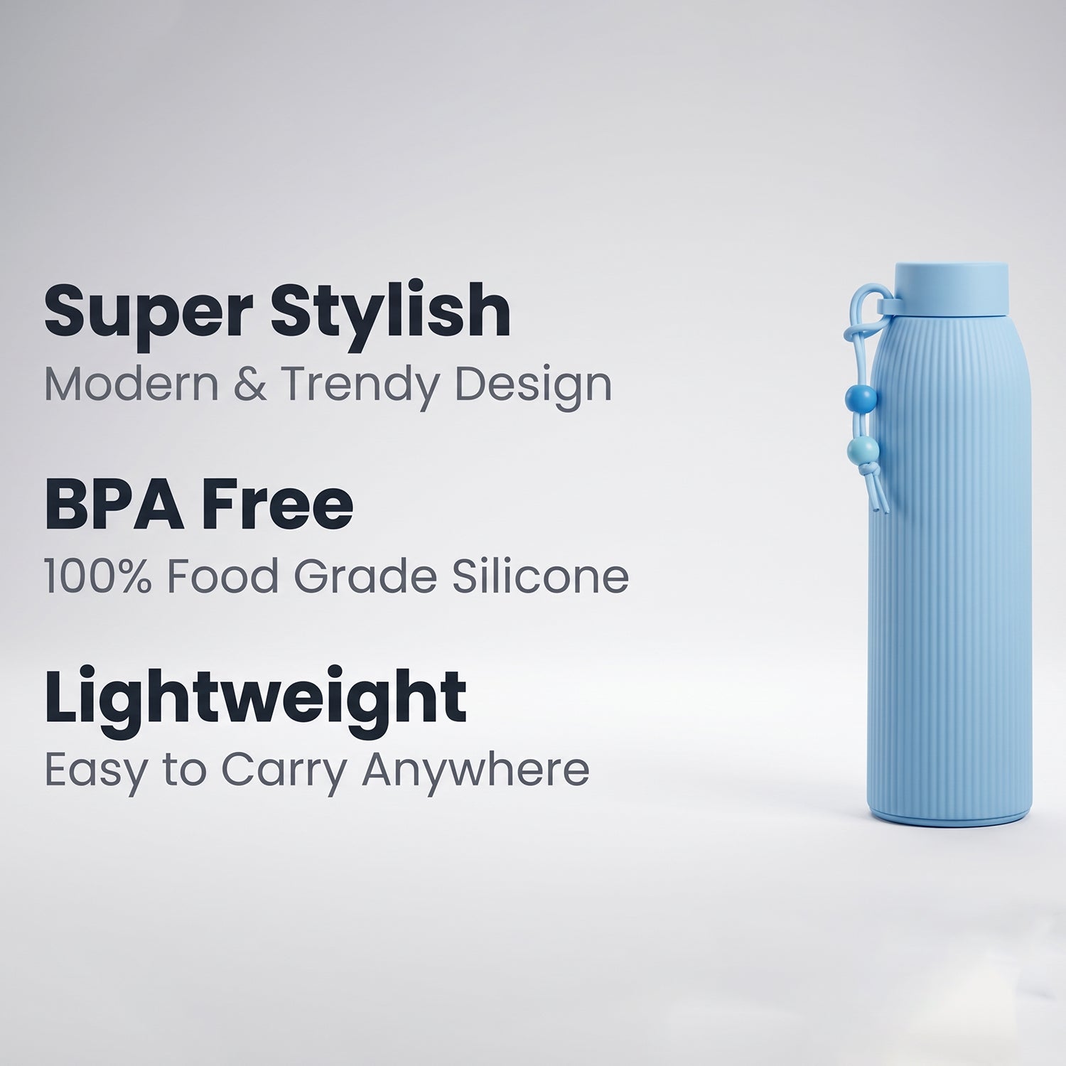 Glass Water Bottle – Stylish & Leakproof for Daily Use