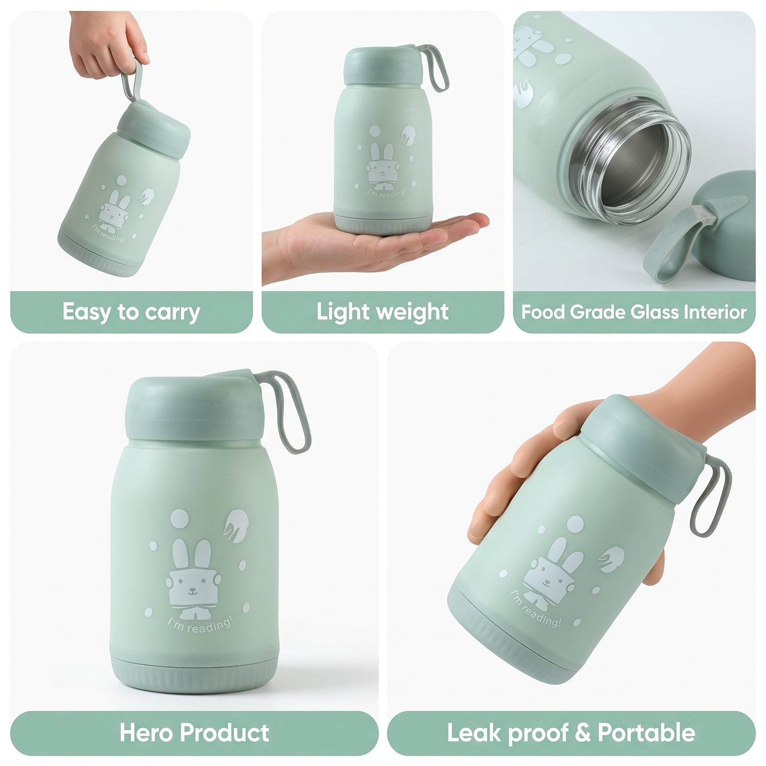 Glass bottle front view