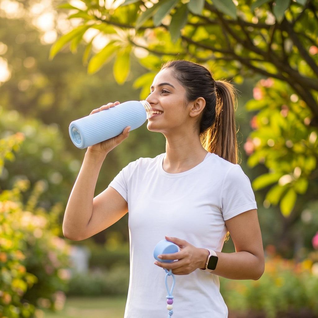 Glass Water Bottle – Stylish & Leakproof for Daily Use