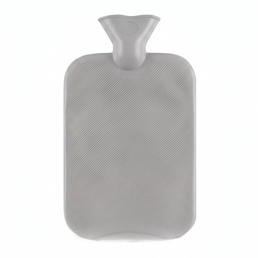 Small hot water bottle on white background
