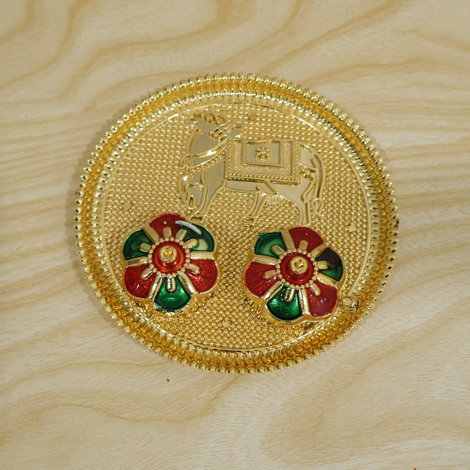 Festive cow kankavati thali for Diwali and pooja decor