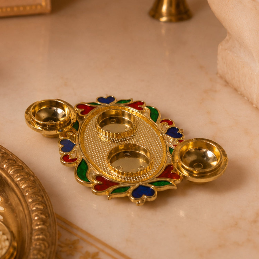 Ornate kankavati kumkum box for festivals and daily worship