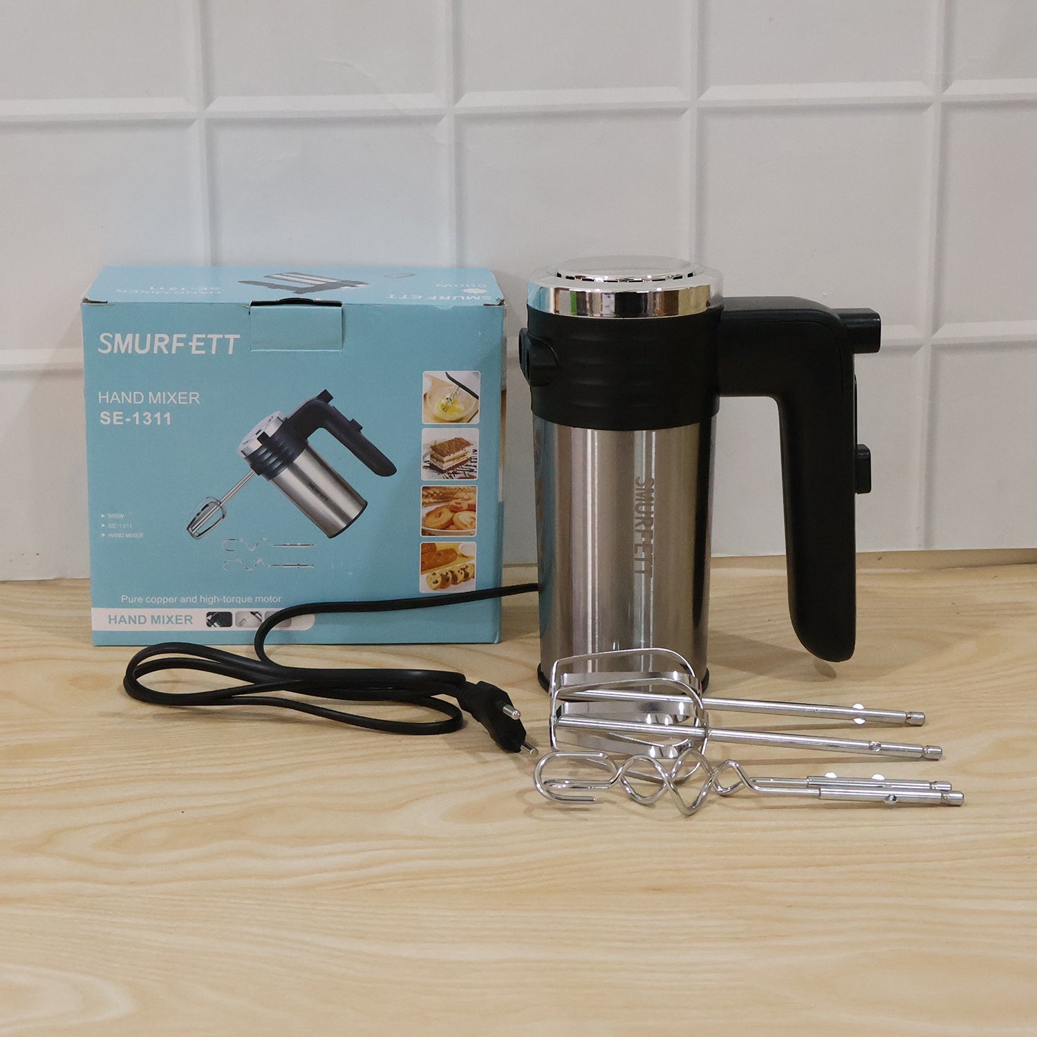 500W electric whisk mixer for effortless mixing and kneading