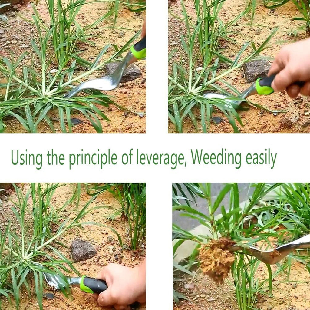 Manual weeder cultivator for planting, weeding and aerating soil