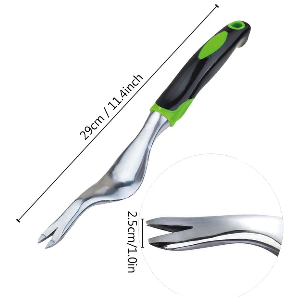 Durable garden weeding tool with non slip ergonomic handle