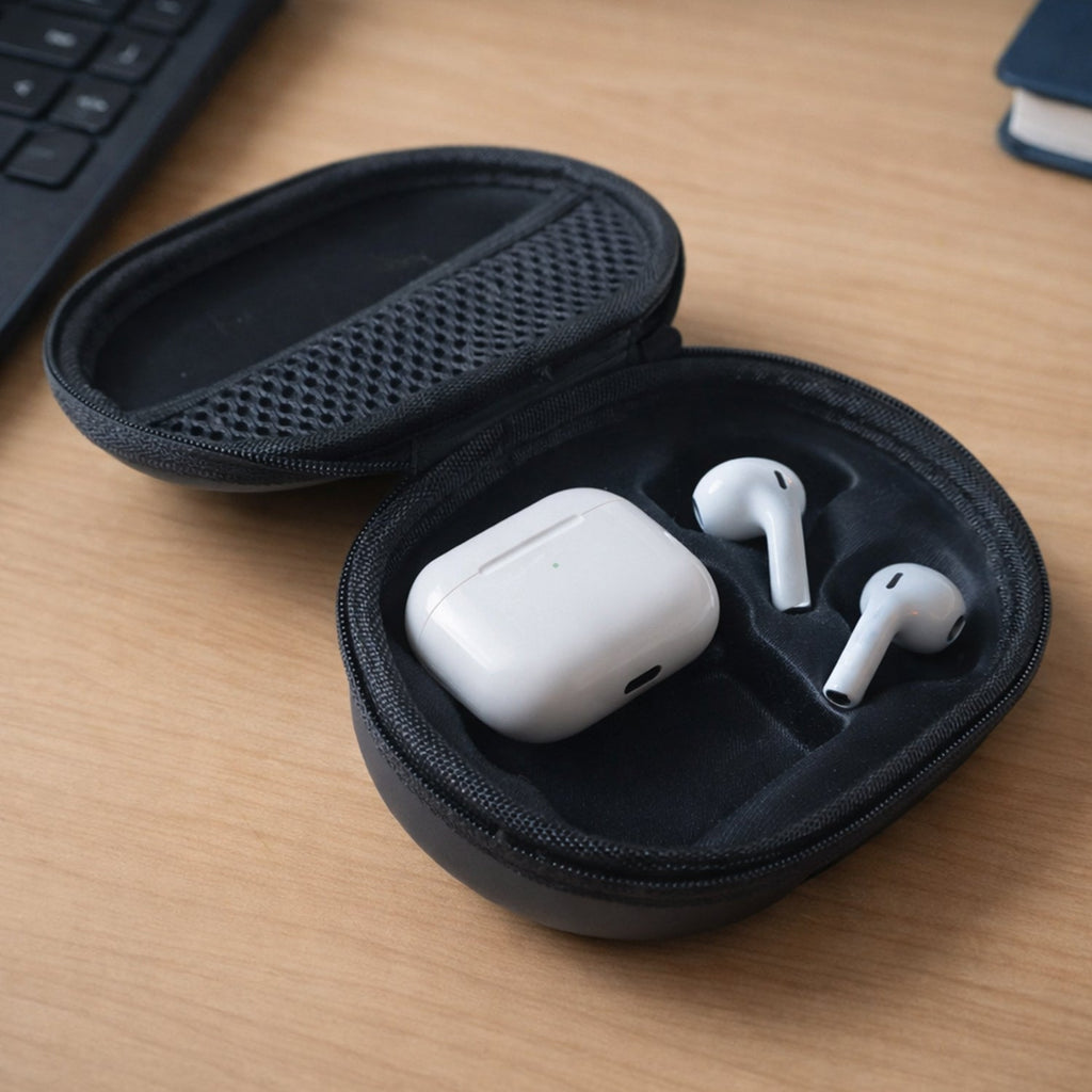 Portable charging cable organizer pouch