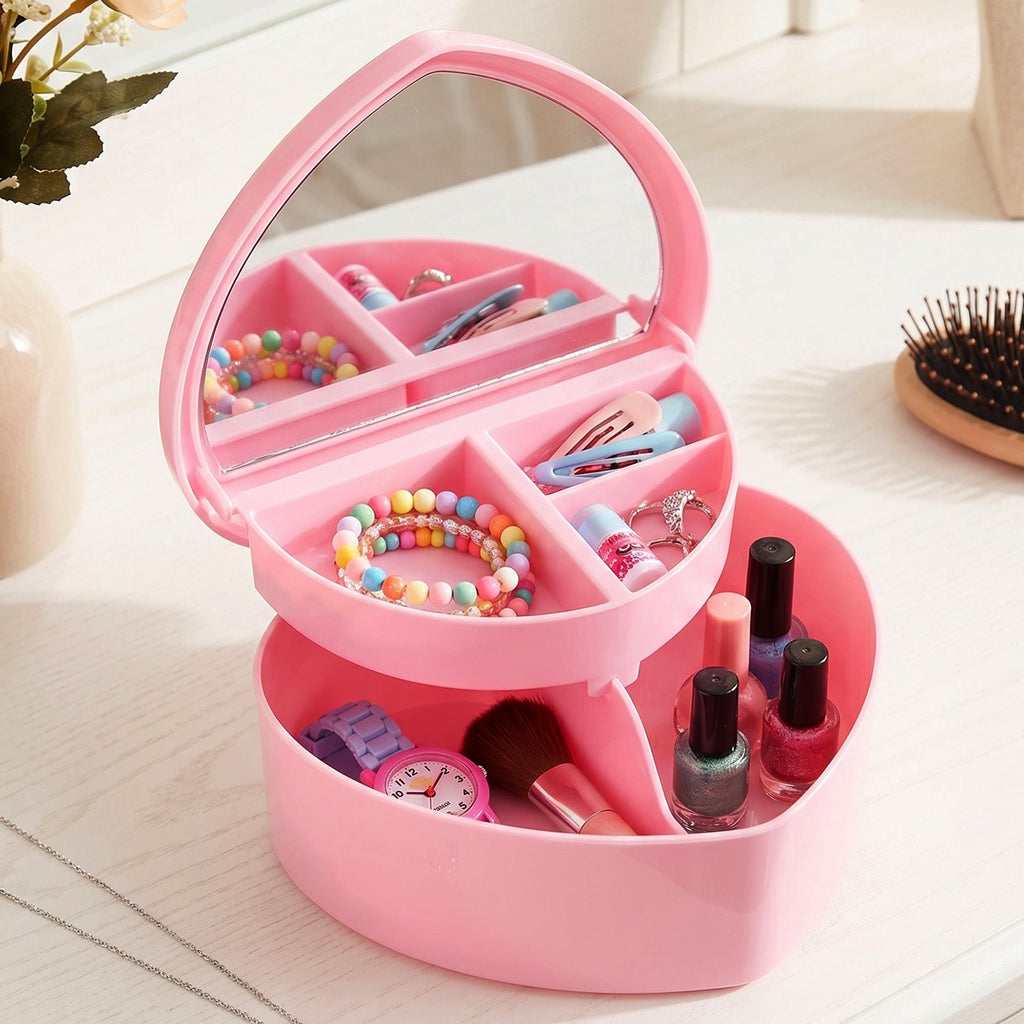 Jewelry case with multi-layer compartments beauty accessories