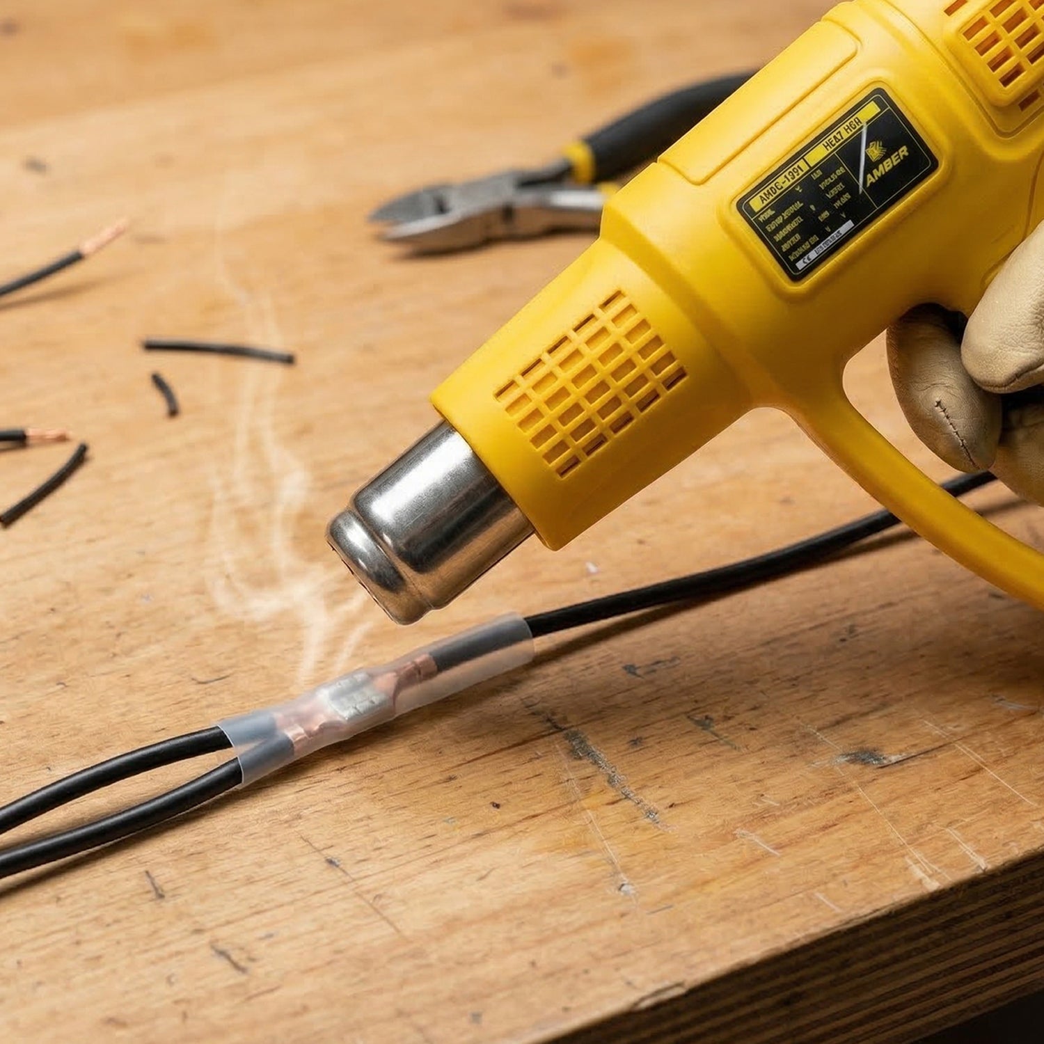 Portable electric heat gun with ergonomic handle