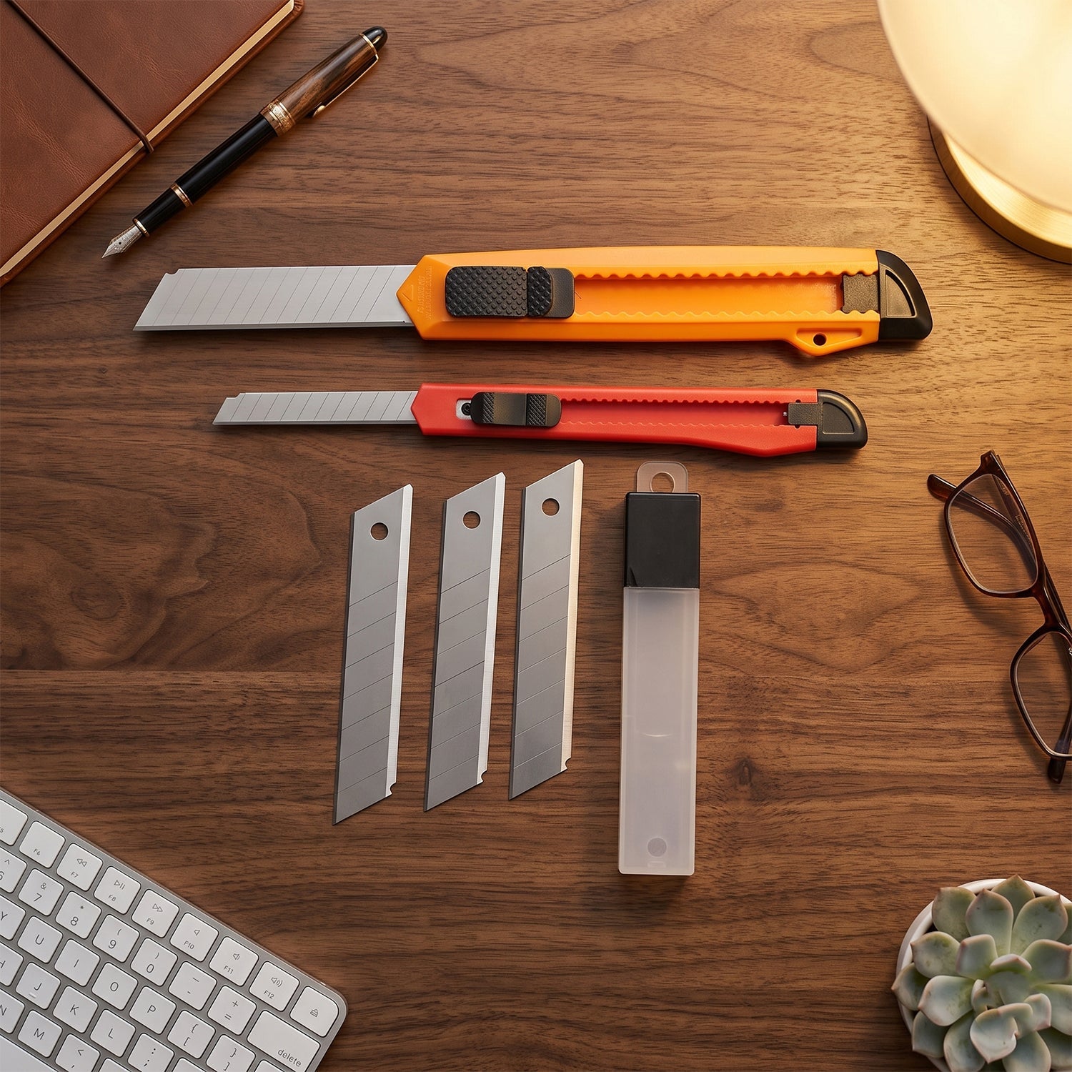 Multi purpose utility knife with extra blades for cutting tasks