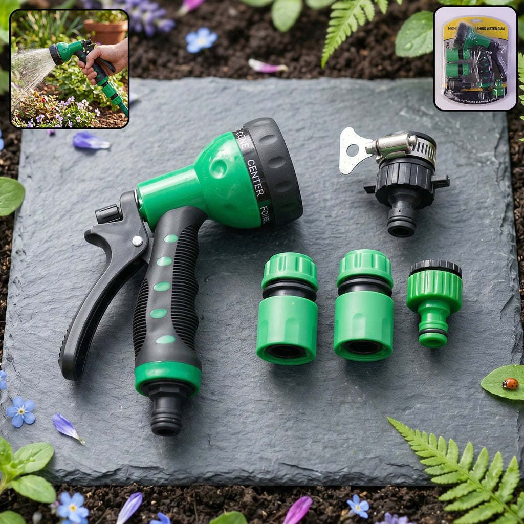 Garden water spray gun with multi-pattern nozzle for car wash and gardening