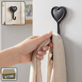 Heavy duty self adhesive wall hook, heart shape key and scarf hanger (1 pc)