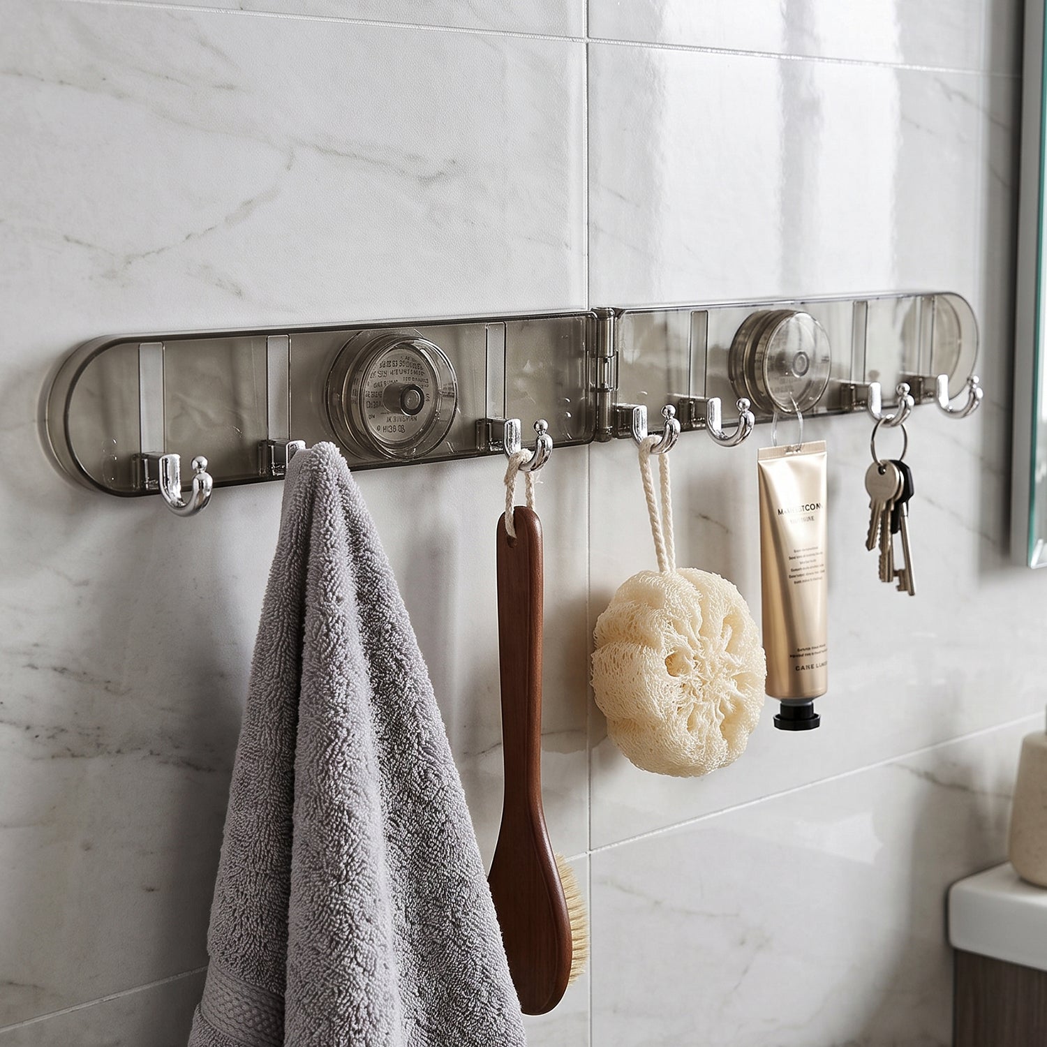 Hook rack wall installation