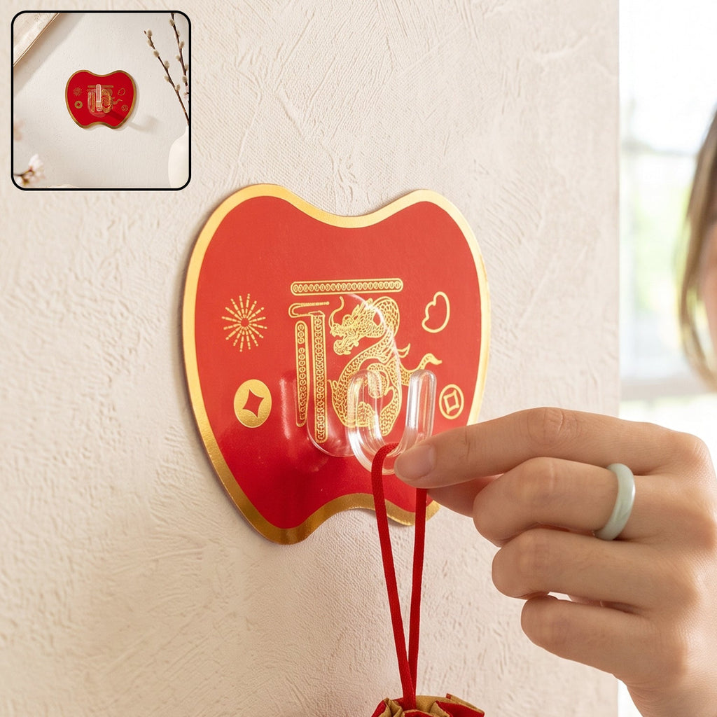 Self adhesive wall hook, decorative strong sticky hook for keys (1 pc)