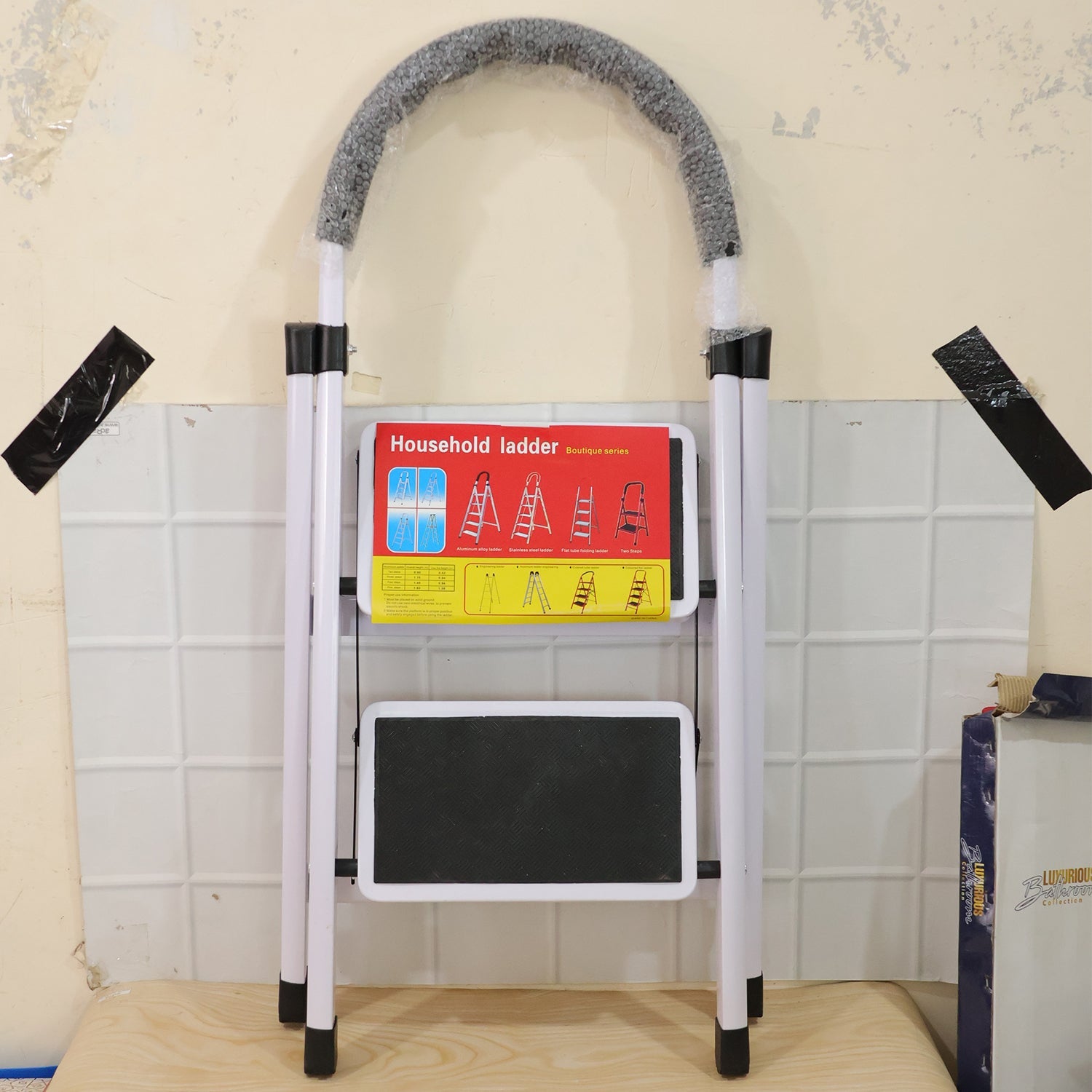 Lightweight folding step stool for home, kitchen and office