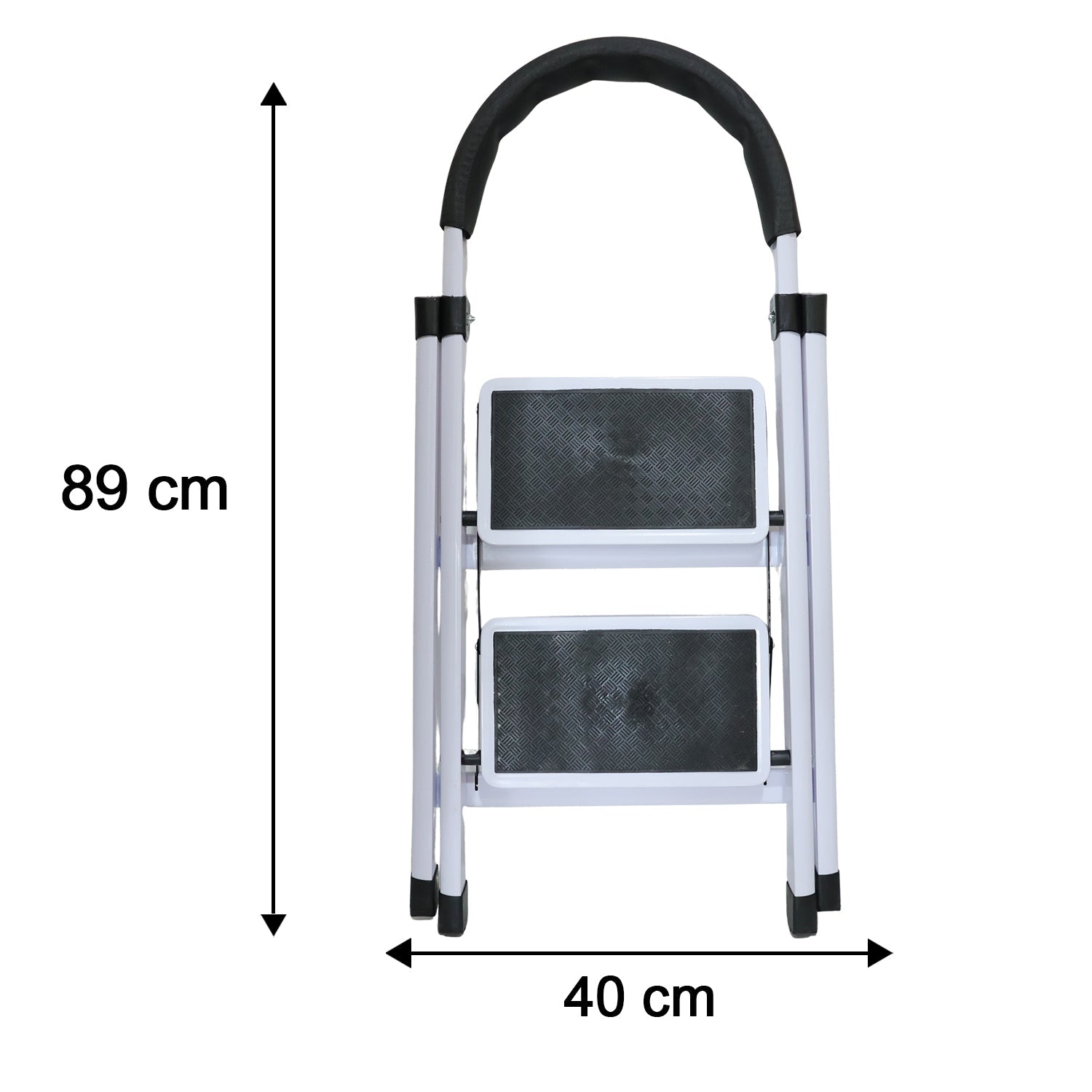 Portable step stool ladder with wide anti slip steps