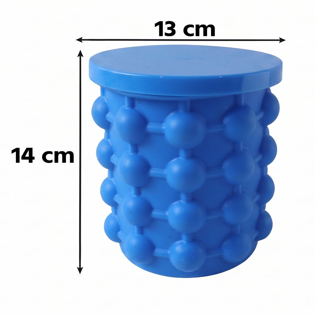Silicone Ice Cube Maker Cup Squeeze to Pop Mould with Lid Space Saving (1 Pc) view 6