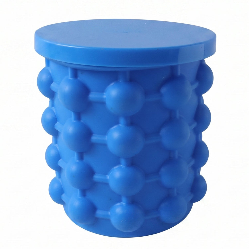 Silicone Ice Cube Maker Cup Squeeze to Pop Mould with Lid Space Saving (1 Pc) view 5
