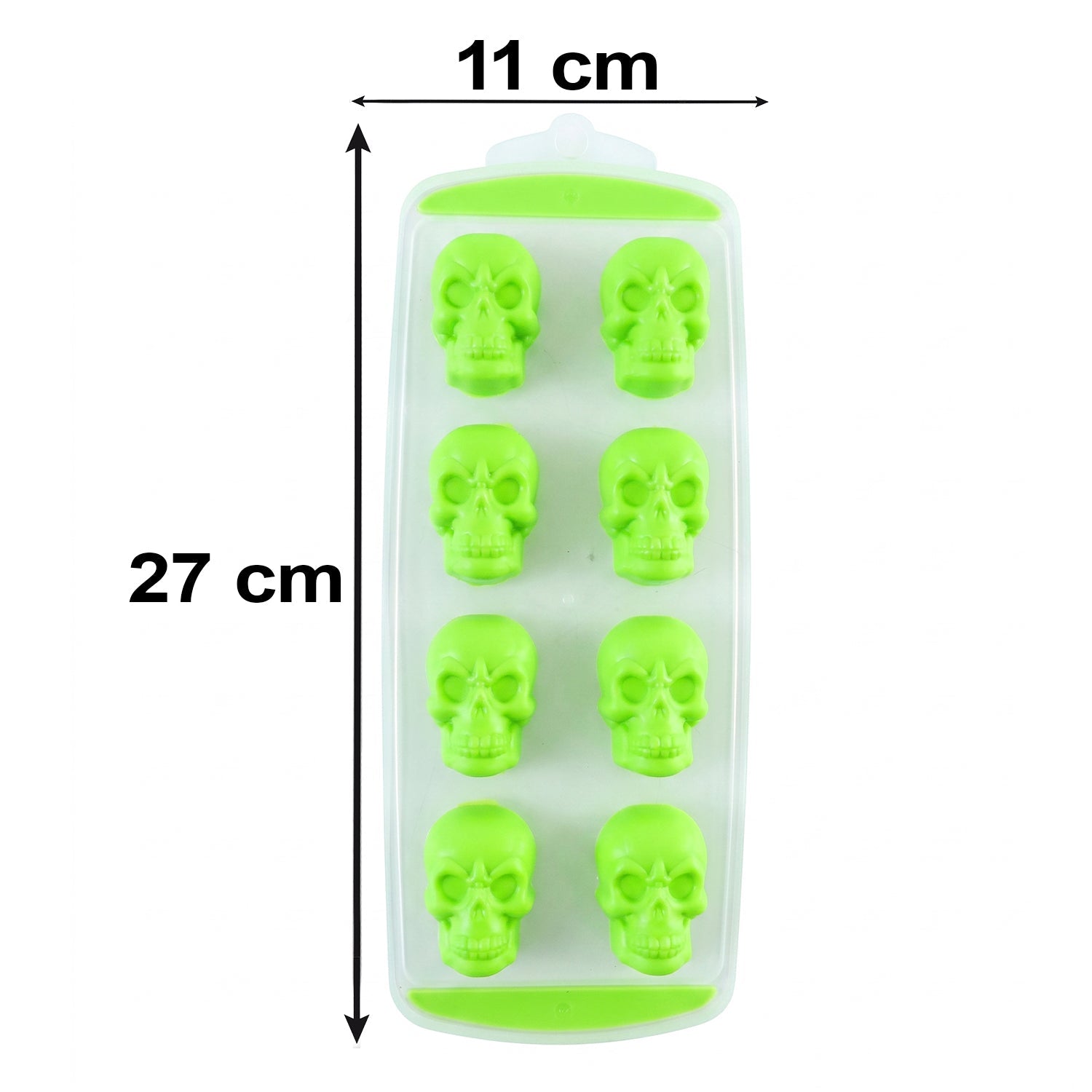 Reusable plastic ice tray with lid for spill free freezing