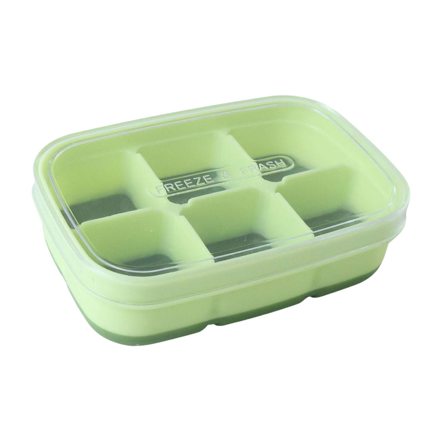 Mini Plastic 6 Cavity Fridge Storage Tray Ice Cube Tray Freezer Mold (1 Pc)
