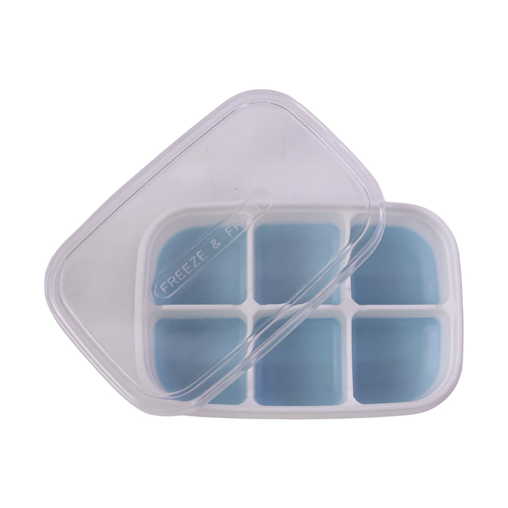 Small six cavity ice cube mold tray suitable for home and office use.