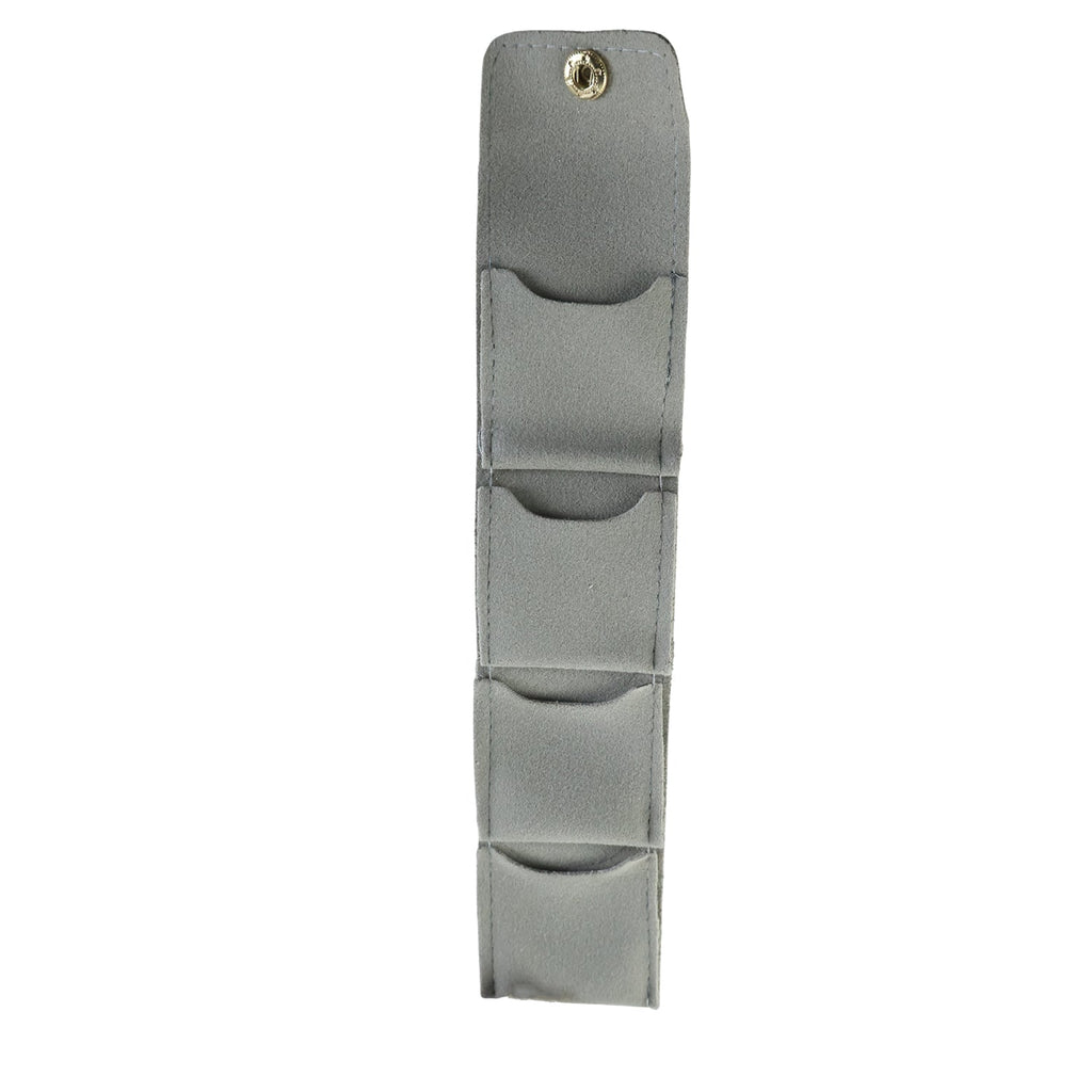 Rolling jewellery case that folds flat for handbags and trips