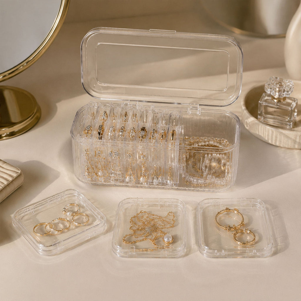 Acrylic jewellery box white bg