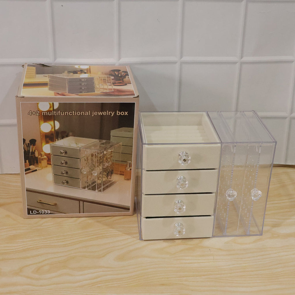 Multi compartment acrylic jewellery box for home and gifting