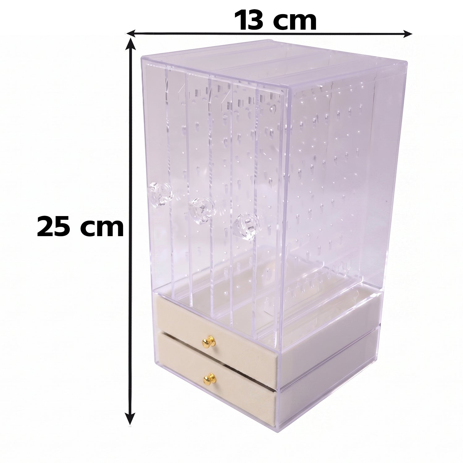 Multi panel jewellery organizer for dressing tables