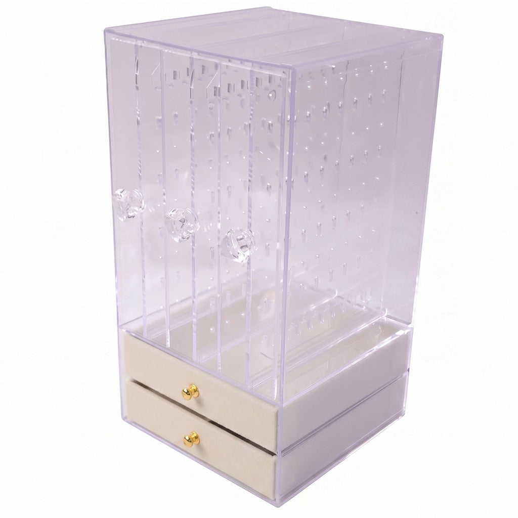 Transparent acrylic jewellery storage with pull out drawers