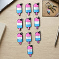 Colorful ice cream shape keychain bag charm set for bags and keys