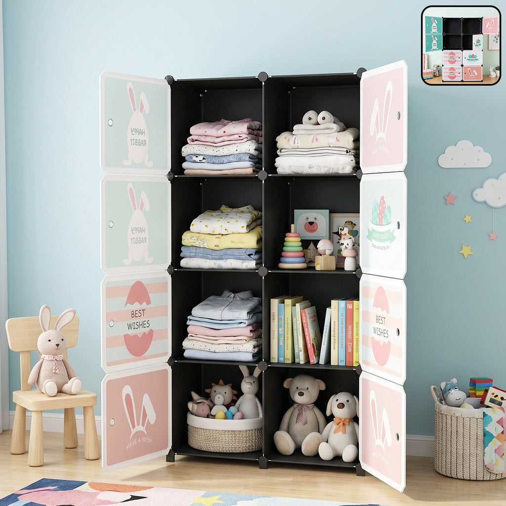8 compartment kids storage cabinet