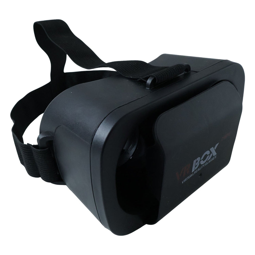 Top view of VR Box virtual reality headset showing adjustable phone compartment