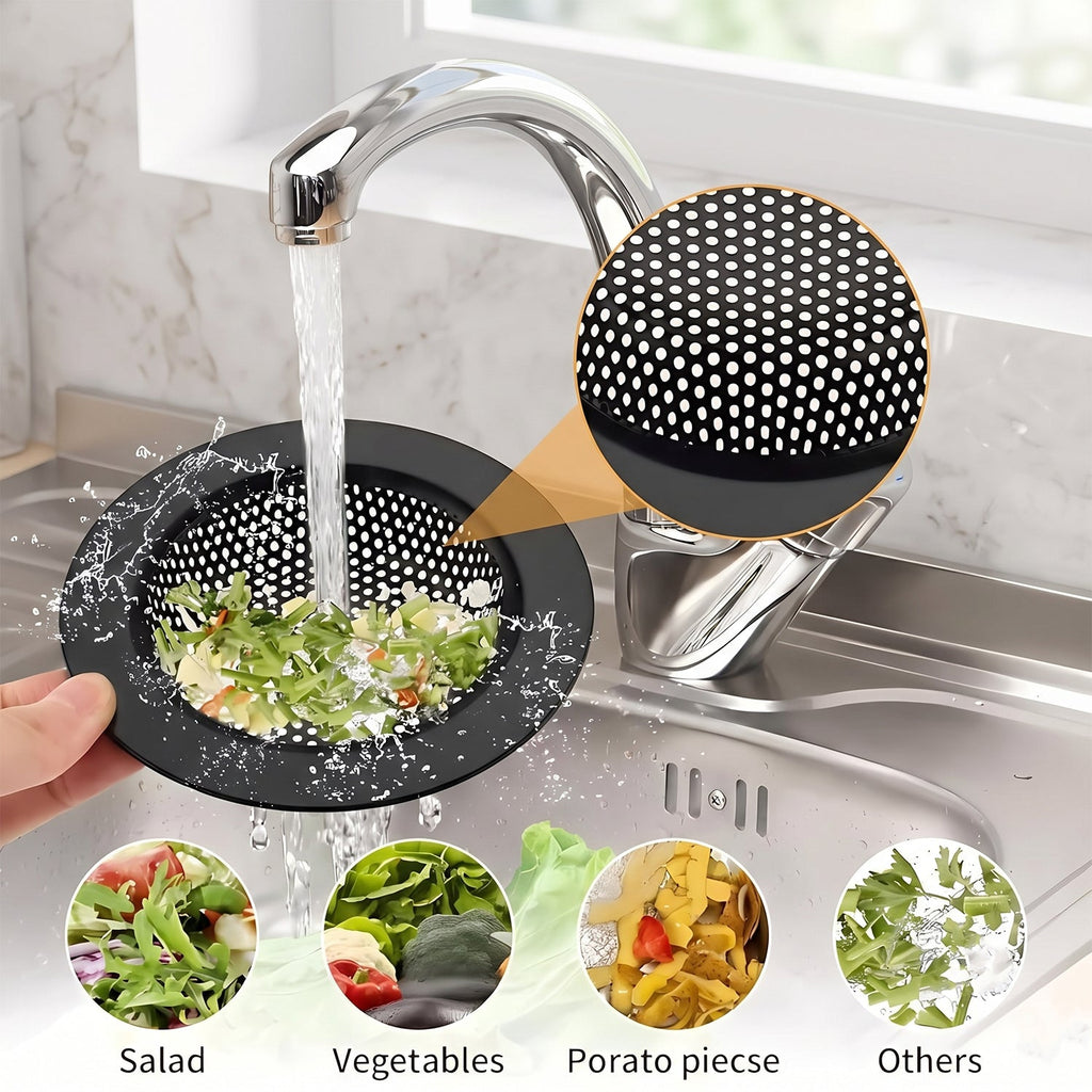 Kitchen sink drain filter with fine mesh to stop clogs