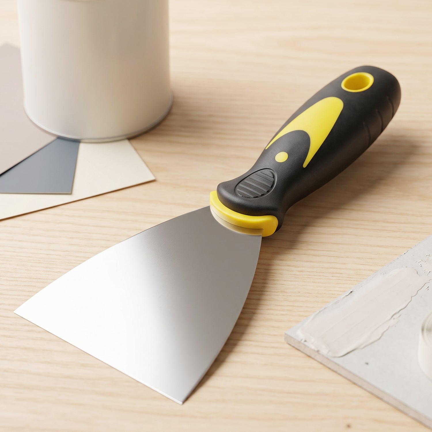 Putty knife wall filling use