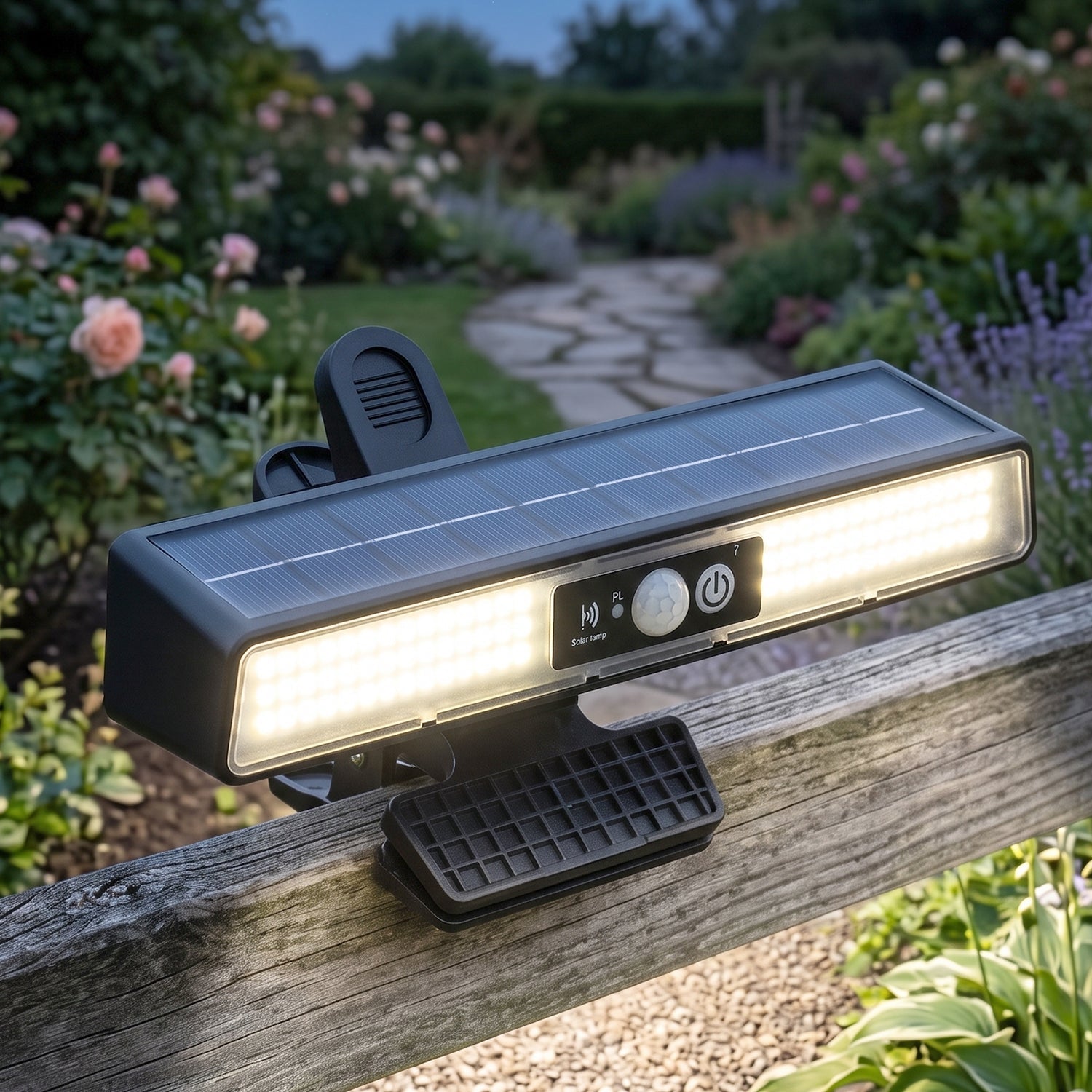 Solar clip light front view