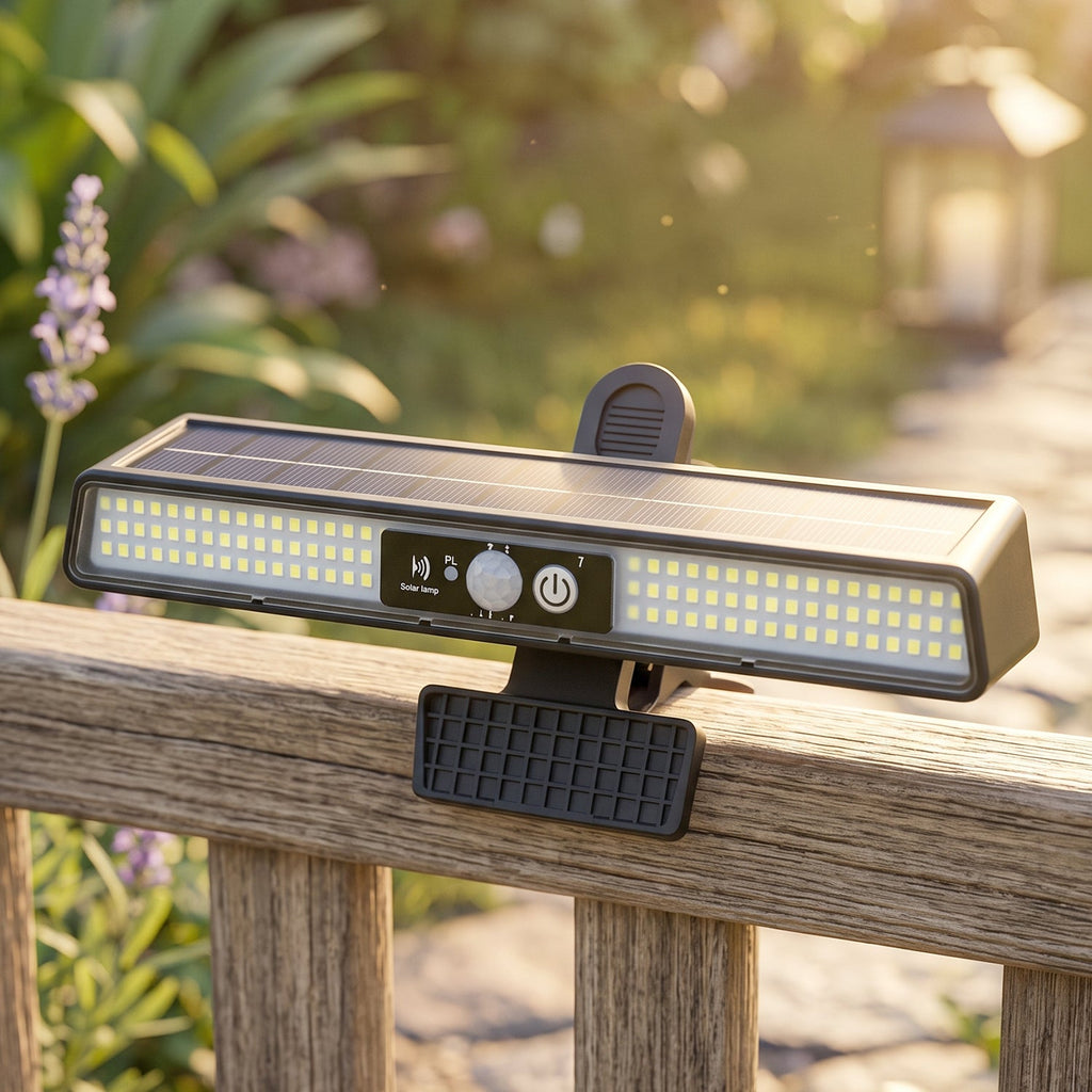 Solar light fence clip use