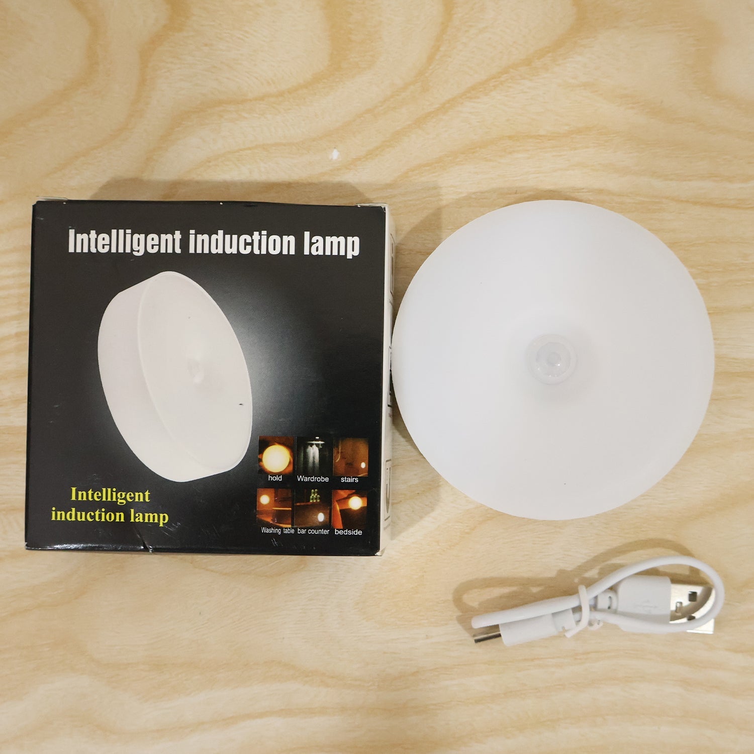 Automatic motion night light with rechargeable battery
