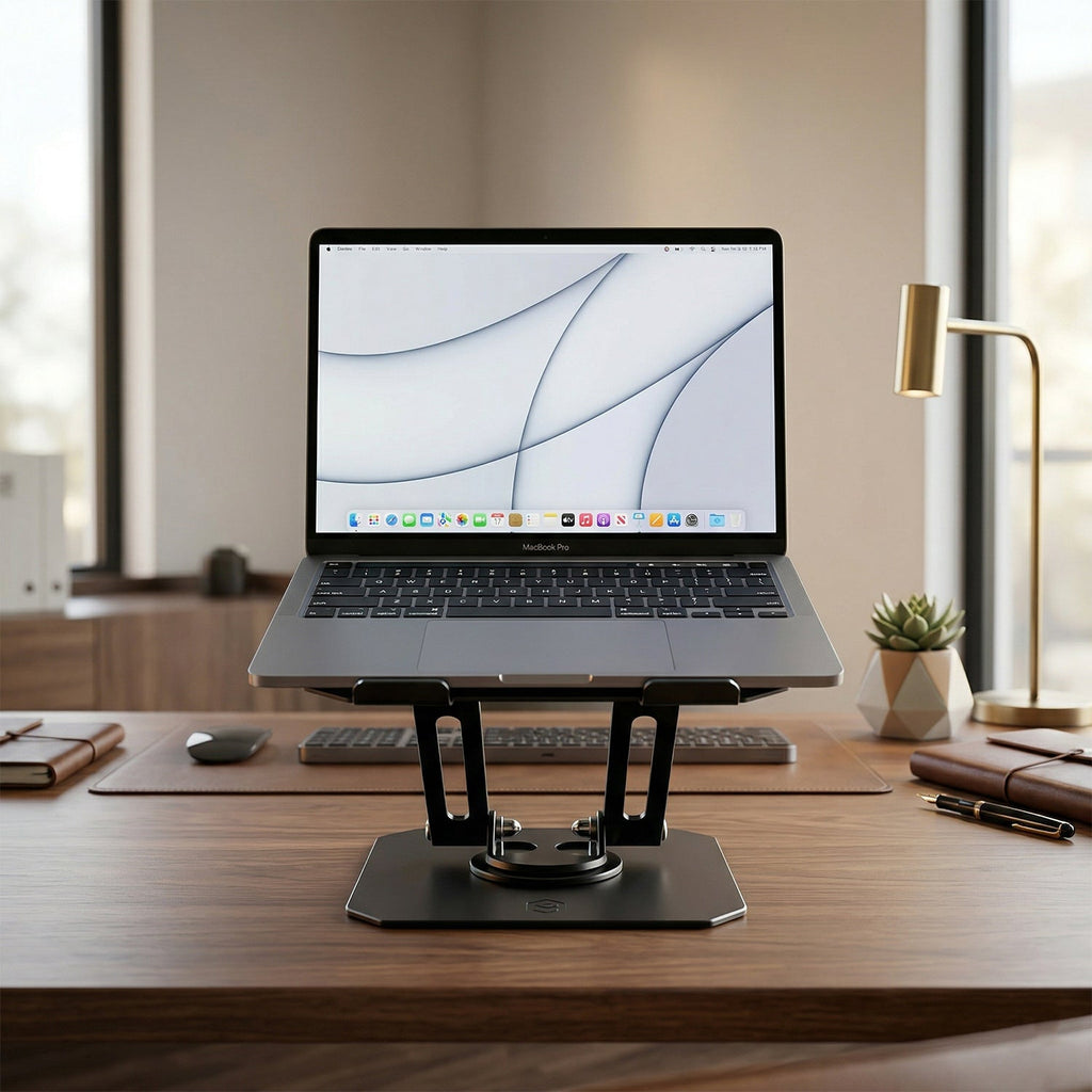 Portable tablet holder with anti-slip base and multi-angle support